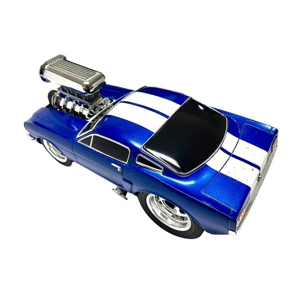 Vintage 2000 1966 Ford Mustang GT 350 Muscle Machines 1:18 Blue / White Stripes - Picture 12 of 12
